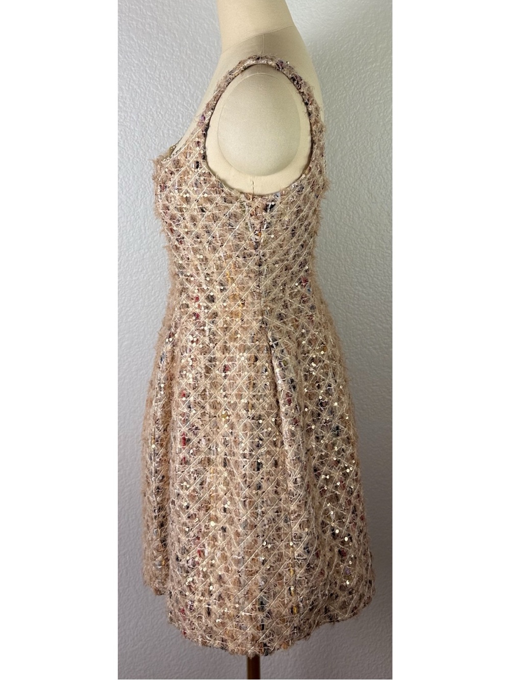 Anthropologie NWT Maeve Tweed Fit & Flare Mini Dress Special Occassion size 6 - Picture 6 of 16
